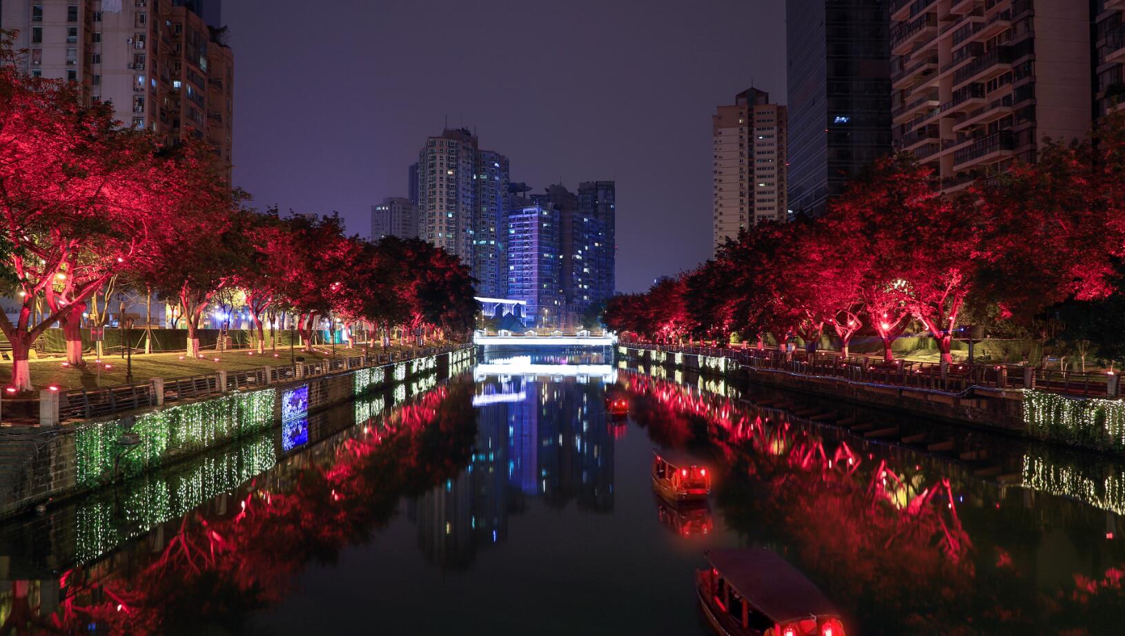 锦江公园示范段夜景